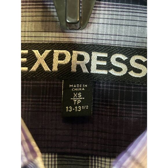 Express Mens Modern Fit Long Roll Up Sleeve Button Up Shirt Size XS (5333) - Picture 4 of 6